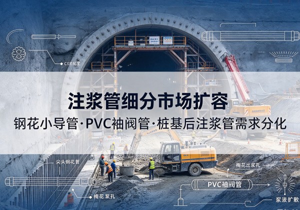 石城注浆管细分市场扩容，隧道钢花小导管、PVC 袖阀管、桩基后注浆管需求分化